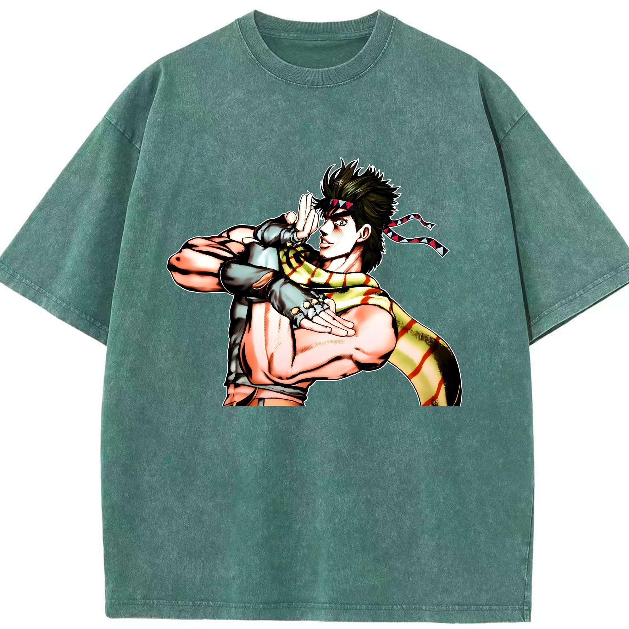 （画像用） ジョジョの奇妙な冒険 ジョセフ?ジョースター JoJo's Bizarre Adventure Joseph Joestar 綿100% ヴィンテージ風 半袖Tシャツ（フロントプリント）